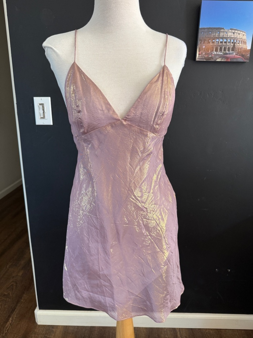Urban Outfitters Lilac Iridescent Slip Dress